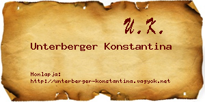 Unterberger Konstantina névjegykártya